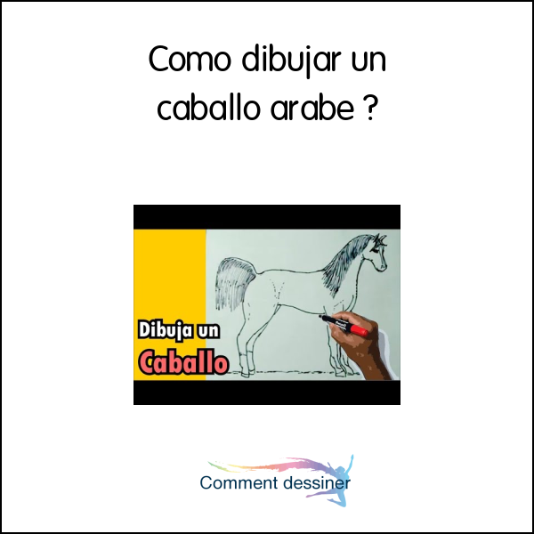 Como dibujar un caballo arabe